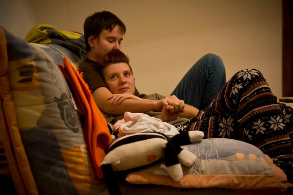 Portrait of a lesbian belarus couple