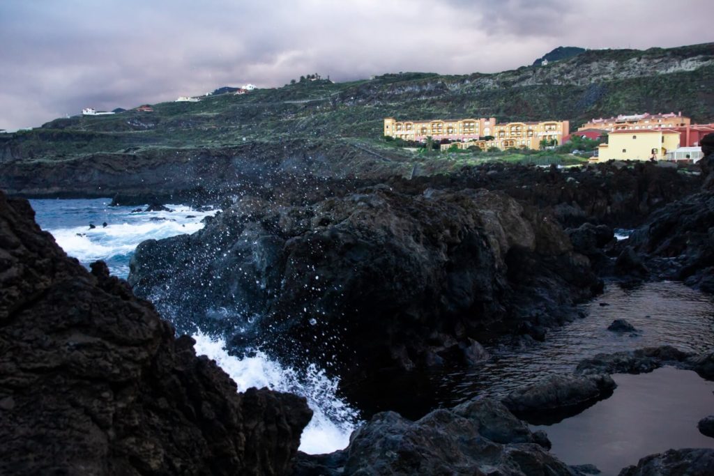 La Palma - view on the coast and hotels