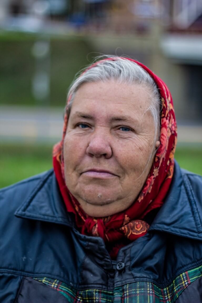 Portrait of old women in Belarus